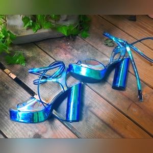 Poster Girl Holographic Heels